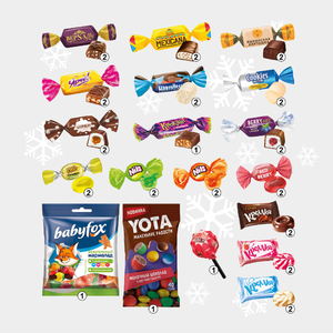 Набор новогодний «Яшкино» сумочка со шнурком, 400г