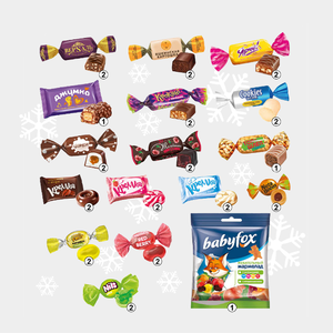 Набор новогодний «Яшкино» мешочек малый прозрачный, 320г