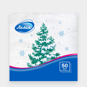 Салфетки «Лилия» Однослойные, 50 шт