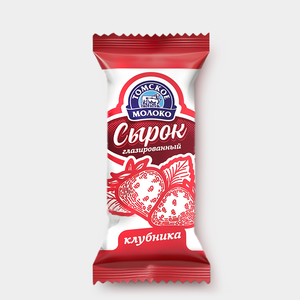 Сырок творожный глазированный 23% «Томское молоко» Клубника, 40 г