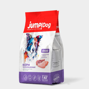 Корм для собак сухой «Jump» Duo с двумя видами мяса, 1 кг