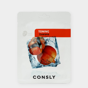 Тканевая маска «Consly» тонизирующая с экстрактом гуараны, 20 мл