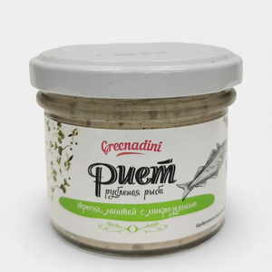 Риет «Greenadini» треска и минтай с микрозеленью, 180 г