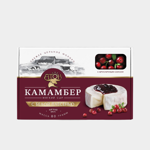 Сыр «Атон» Камамбер с брусничным соусом, 100 г
