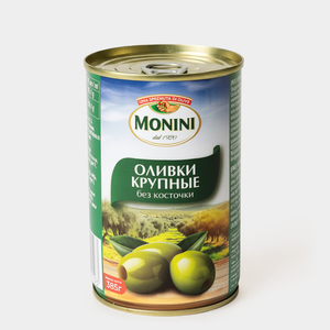 Оливки «Monini» крупные без косточки, 385 г