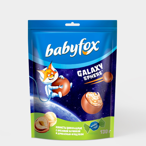 Конфеты шоколадные «Babyfox» Galaxy sphere с фундуком, 130 г