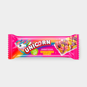 Злаковый батончик «UNICORN» со вкусом тропических фруктов, 22 г