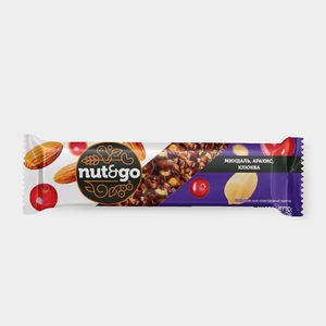 Батончик «Nut&Go» миндально-арахисовый с клюквой, 36 г Батончик «Nut&Go» миндально-арахисовый с клюквой, 36 г