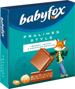 Конфеты шоколадные «Babyfox» Pralines Style фундук, арахис и молочный шоколад, 90 г