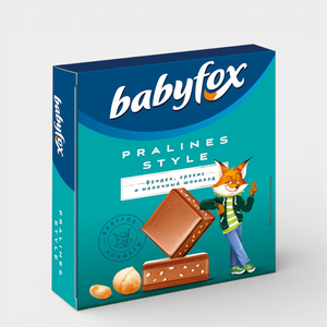 Конфеты шоколадные «Babyfox» Pralines Style фундук, арахис и молочный шоколад, 90 г
