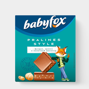 Конфеты шоколадные «Babyfox» Pralines Style фундук, арахис и молочный шоколад, 90 г