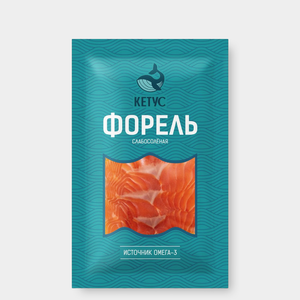 Форель слабосоленая филе-кусочки, 100 г