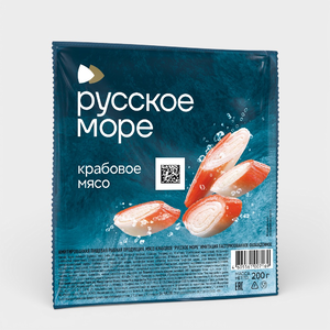 Мясо крабовое (имитация) «Русское море», 200 г