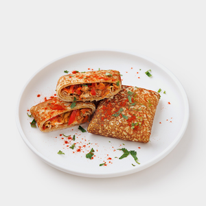 Фаршированные блины с курицей и овощами в соусе Терияки, 200 г