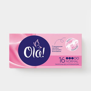 Тампоны «Ola!» Normal, 16 шт Тампоны «Ola!» Normal, 16 шт