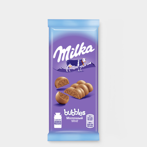Шоколад молочный «Milka Bubbles» Пористый, 72 г