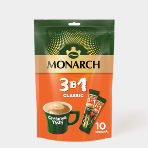 Кофейный напиток «Monarch» Классик 3 в 1, 10 шт, 13,5 г Кофейный напиток «Monarch» Классик 3 в 1, 10 шт, 13,5 г