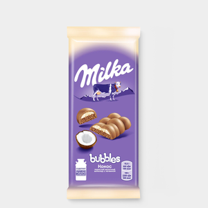 Шоколад пористый «Milka» Bubbless c кокосом, 87 г Шоколад пористый «Milka» Bubbless c кокосом, 87 г