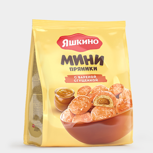 Мини-пряники «Яшкино» с вареной сгущенкой, 300 г