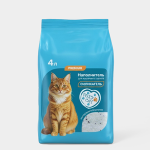 Наполнитель для кошачьего туалета «FOXY CAT» Силикагелевый, 4 л