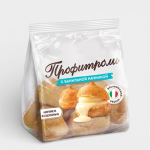 Профитроли «Яшкино» с ванильной начинкой, 162 г Профитроли «Яшкино» с ванильной начинкой, 162 г