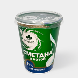 Сметана 15% «Лебедевская агрофирма», 320 г Сметана 15% «Лебедевская агрофирма», 320 г