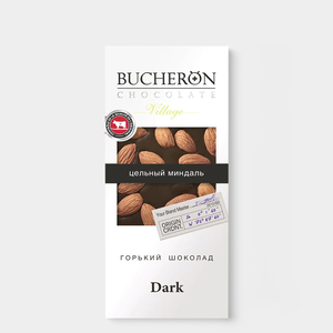 Шоколад «Bucheron Village» горький с цельным миндалем, 85 г