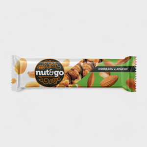 Батончик «Nut&Go» с миндалем и арахисом, 36 г