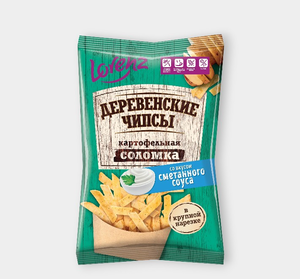 Чипсы картофельные соломкой «Деревенские» со вкусом сметанного соуса, 120 г
