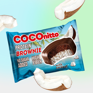 Печенье протеиновое «COCOnitto» BROWNIE с кокосом, 50 г