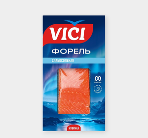 Форель радужная «Vici» филе кусок с кожей слабосоленая, 150 г