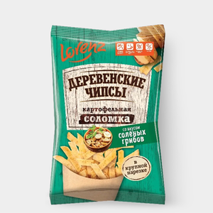 Чипсы картофельные соломкой «Деревенские» со вкусом соленых грибов, 120 г