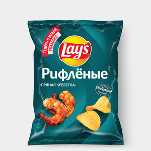Чипсы «Lay's» рифленые со вкусом Пряная креветка, 105 г