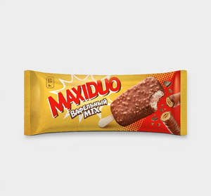 Мороженое «Максидуо» вафельный МИКС, 63 г Мороженое «Максидуо» вафельный МИКС, 63 г