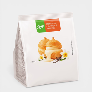 Профитроли с ванильной начинкой «Ярче!», 88 г Профитроли с ванильной начинкой «Ярче!», 88 г