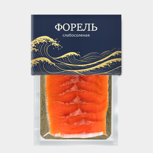 Форель слабосоленая филе-кусочки, 100 г Форель слабосоленая филе-кусочки, 100 г