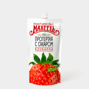 Клубника протертая с сахаром «Махеевъ», 400 г