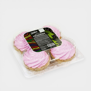 Пирожные Корзиночки с белковым кремом и пюре из черной смородины, 300 г