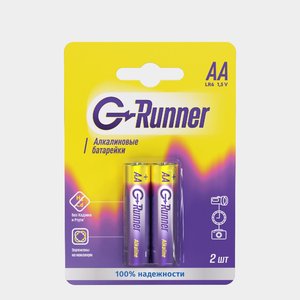 Батарейки алкалиновые «G-runner» AA/LR6, 1,5 V, 2шт