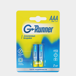 Батарейки алкалиновые «G-runner» AAА/LR03, 1,5 V, 2шт