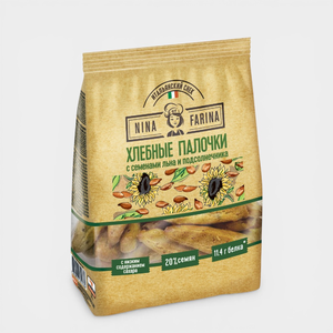 Хлебные палочки «Nina Farina» с семенами льна и подсолнечника, 160 г