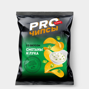 Чипсы «PRO-Чипсы» натуральные картофельные со вкусом сметаны и лука, 60 г