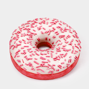 Пончик глазированный с начинкой со вкусом десерта Красный бархат, 65 г