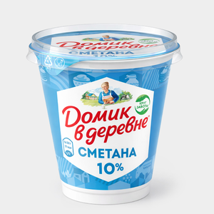 Сметана 10% «Домик в деревне», 300 г Сметана 10% «Домик в деревне», 300 г