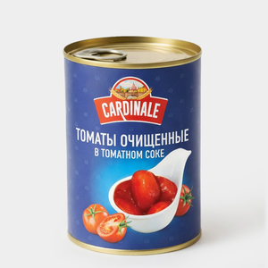 Томаты «Cardinale» очищенные, в томатном соке, 400 г Томаты «Cardinale» очищенные, в томатном соке, 400 г