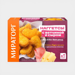 Наггетсы «Мироторг» с ветчиной и сыром, 250 г Наггетсы «Мироторг» с ветчиной и сыром, 250 г