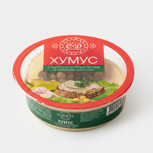 Хумус «СиД» «Абу-Гош» с жареным зеленым перцем и чесноком, 200 г Хумус «СиД» «Абу-Гош» с жареным зеленым перцем и чесноком, 200 г