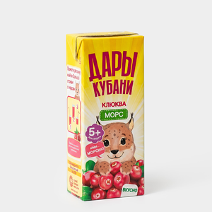 Морс «Дары Кубани» Клюквенный, 200 мл