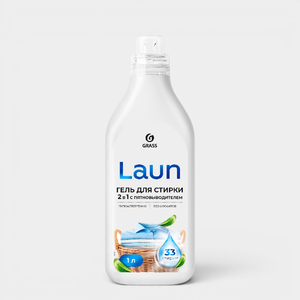 Гель для стирки «LAUN ГраСС» 2в1 с пятновыводителем, 1 л