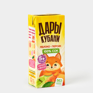 Сок «Дары Кубани» яблочно-персиковый, 200 мл